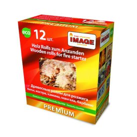 Роллы для розжига 12шт древесина/парафин
