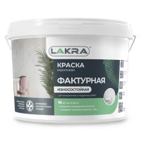 Краска декоративная ЛАКРА фактурная белая 18кг, арт.0007530
