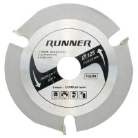 Диск пильный RUNNER по дереву для УШМ 125мм 3 зуба