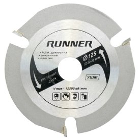 Диск пильный RUNNER по дереву для УШМ 125мм 3 зуба