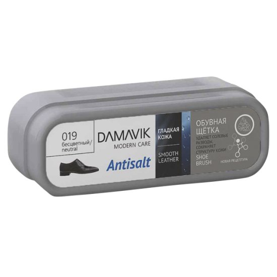 Губка для обуви DАМАVIК Antisalt, бесцветная, для гладкой кожи