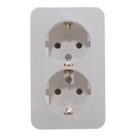 Розетка 2 поста SYSTEME ELECTRIC Blanca с/з б/ш 16А белый