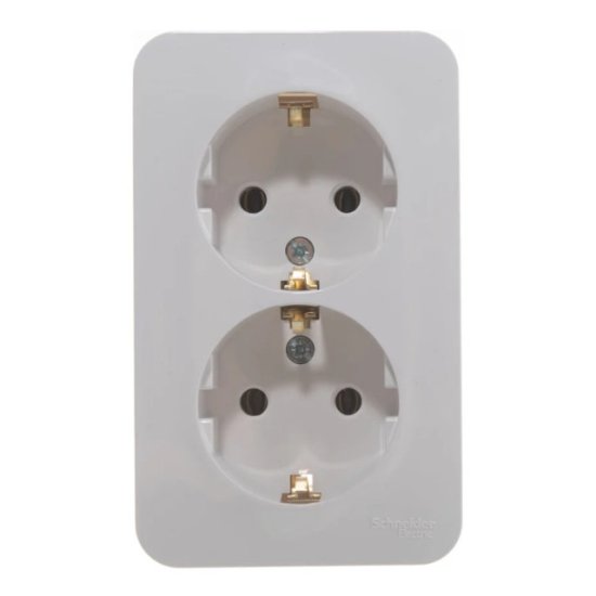 Розетка 2 поста SYSTEME ELECTRIC Blanca с/з б/ш 16А белый