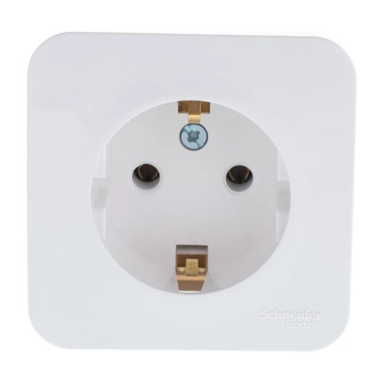 Розетка 1 пост SYSTEME ELECTRIC Blanca с/з б/ш 16А  белый