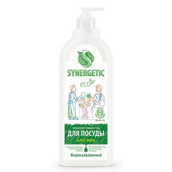 Средство для посуды SYNERGETIC Алоэ вера гель 1л
