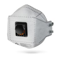 Респиратор складной JETA SAFETY JM-9326 FFP2 с клапаном угольный фильтр трехпанельный
