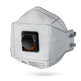 Респиратор складной JETA SAFETY JM-9326 FFP2 с клапаном угольный фильтр трехпанельный
