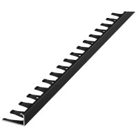 Профиль для плитки ЛУКА кант гнущийся алюминий 2700х10мм чёрный
