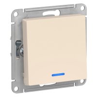 Выключатель 1-клавишный SYSTEME ELECTRIC Atlas Design 10А с/и бежевый
