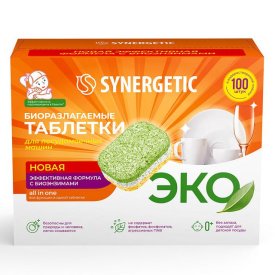 Таблетки для ПММ SYNERGETIC Эко 100шт