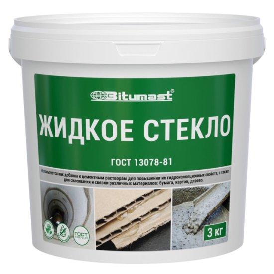 Стекло жидкое  BITUMAST 3 кг, арт.4607952900547