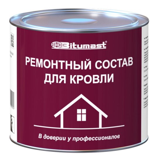 Состав ремонтный для кровли BITUMAST 2 л/1.8 кг, арт.4607952900356