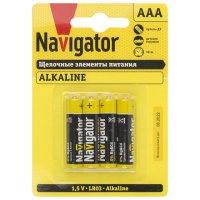 Батарейка NAVIGATOR ААА алкалиновая 4шт
