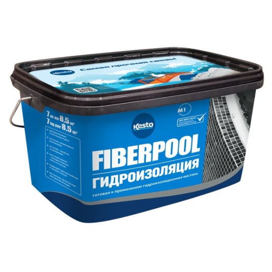 Гидроизоляция KESTO Fiberpool полимерная 7кг, арт.81086