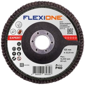 Круг лепестковый конический FLEXIONE Expert 125х22мм Р40