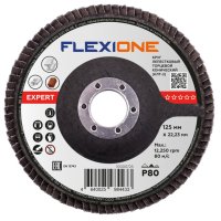 Круг лепестковый конический FLEXIONE Expert 125х22мм Р80