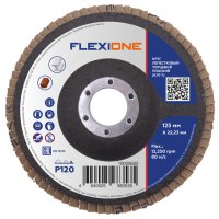 Круг лепестковый плоский FLEXIONE 125х22мм Р120