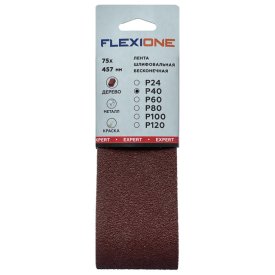 Лента шлифовальная FLEXIONE Expert 75x457мм P40 3шт