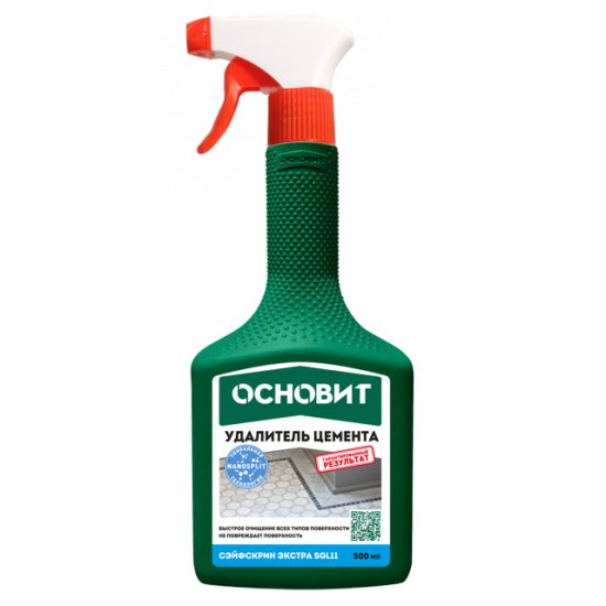 Средство ОСНОВИТ Сэйфскрин-Экстра SGl11 для удаления цемента 0,5л, арт.70577