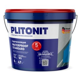 Гидроизоляция PLITONIT WaterProof Standard полимерная 8 кг, арт. Н009296