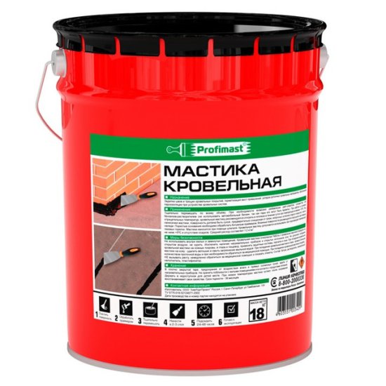 Мастика кровельная PROFIMAST  21,5 л/18 кг, арт.4607952900622