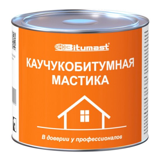 Мастика каучукобитумная BITUMAST 2л, арт.4607952900134