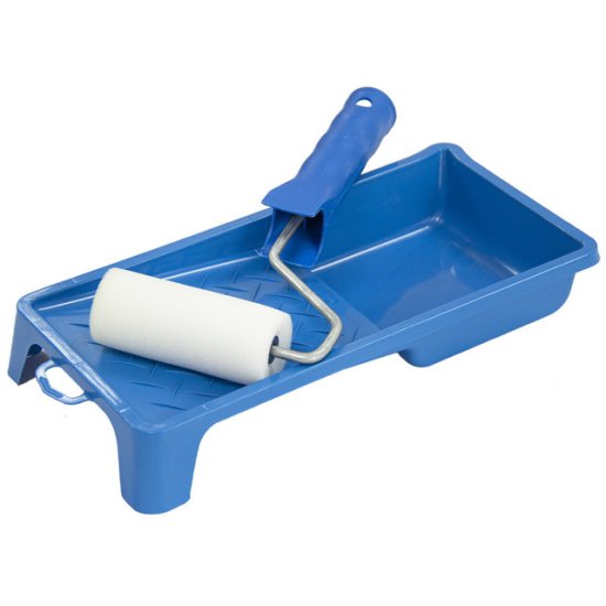 Набор малярный TOOLBERG валик с ручкой, ванночка, арт.0701101