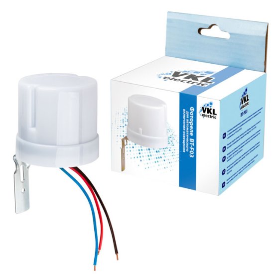 Фотореле VKL electric 25А максимальная нагрузка 5500ВА IP44