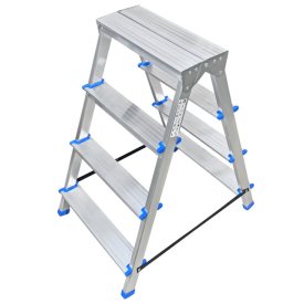 Стремянка двухсекционная LADDERBEL 4 ступени алюминиевая