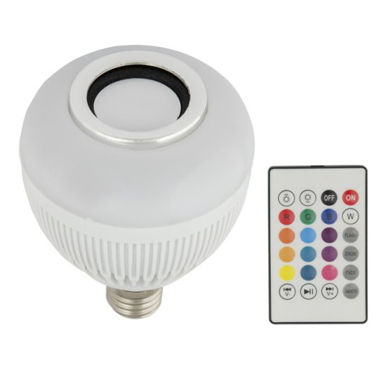 Лампа светодиодная UNIEL Диско с ПУ 8Вт RGB E27 Bluetooth