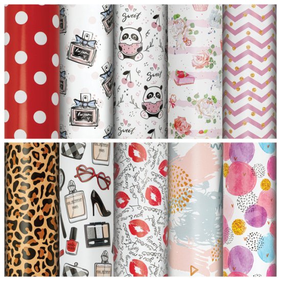 Бумага упаковочная ЗОЛОТАЯ СКАЗКА For Women 70x100см в асс-те