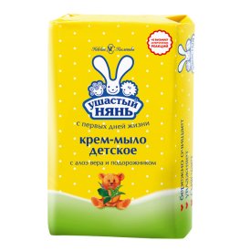 Мыло УШАСТЫЙ НЯНЬ Детское с алоэ вера и подорожником 90г