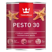 Эмаль алкидная TIKKIVALA Pesto 30 база С 0,9л бесцветная, арт.700001173