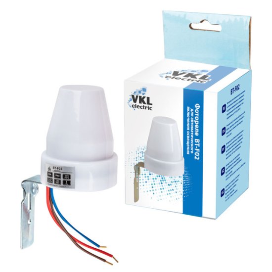 Фотореле VKL electric 10А максимальная нагрузка 2200ВА IP44