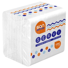 Салфетки SANPREMO Servi 1-слойные 24х24см 100шт