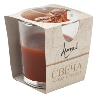 Свеча в стакане Lumi Кофе 8х8см 16ч/г ароматизированная
