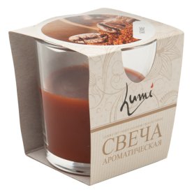 Свеча в стакане Lumi Кофе 8х8см 16ч/г ароматизированная