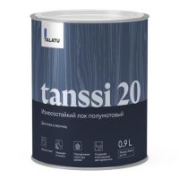 Лак полиуретановый TALATU Tanssi 20 для полов и лестниц п/матовый 0,9 л бесцветный, арт.S1217003001