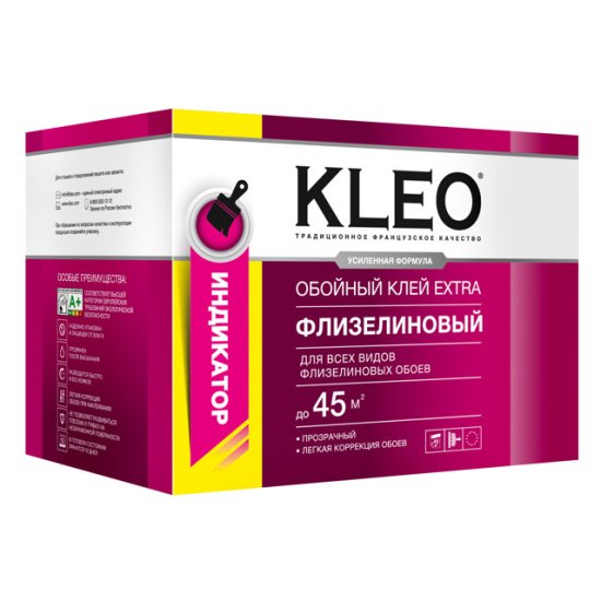 Клей обойный KLEO EXTRA 45 флизелиновый с индикатором 425г, арт.030 EXTRA 45 Инд
