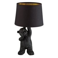 Лампа настольная  LUMION Moderni Мишка E14 40Вт гипс черный
