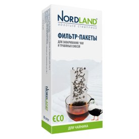 Пакетики для чая NORDLAND 80шт целлюлоза для чайника
