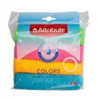 Набор салфеток ATTRIBUTE Multi Colors 4шт 30х30см микрофибра цвет в асс-те