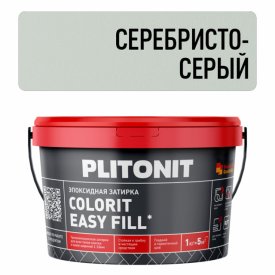 Затирка для швов PLITONIT Colorit EasyFill 1-10мм 1кг серебристо-серая