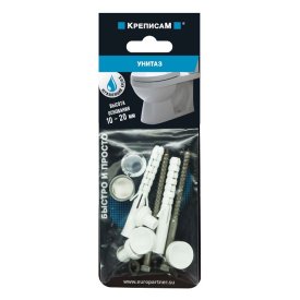 Крепление для унитаза 20мм с нержавеющим шурупом 1 компл