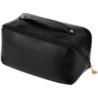 Косметичка 23x11x12см 4кармана на молнии, полиуретан черный