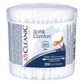 Палочки гигиенические CLEANIC Soft&Comfort 200шт банка
