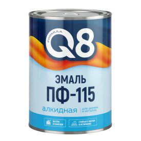 Эмаль Q8 Formula ПФ-115 0,8кг серая, арт.ЭК000147774