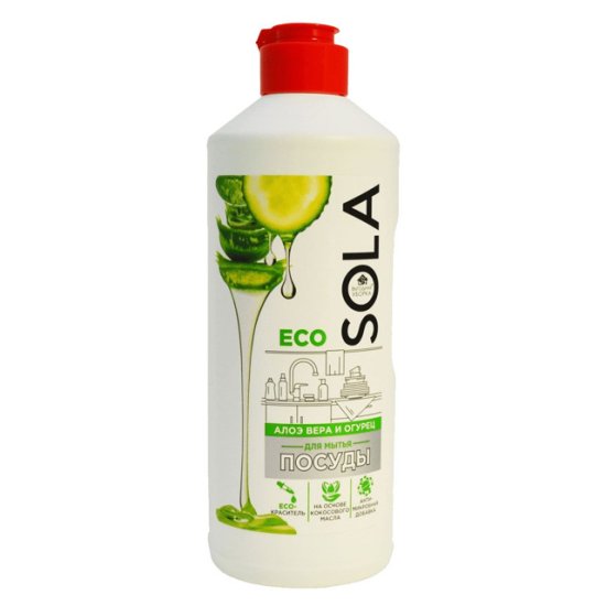 Средство для посуды SOLA Eco Алоэ вера и Огурец гель 500мл