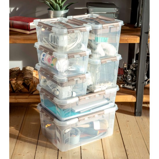 Контейнер для хранения Econova Grand Box (433224114) 290х190х124 мм 4,2 л с замком и органайзером