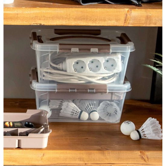 Контейнер для хранения Econova Grand Box (433224114) 290х190х124 мм 4,2 л с замком и органайзером